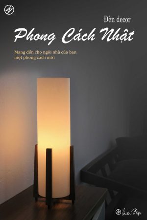 Đèn ngủ để bàn decor bằng gỗ kiểu dáng hiện đại B01