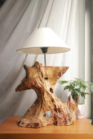 Đèn trang trí gỗ lũa – Phù hợp phòng khách, phòng ngủ phong cách vintage L06