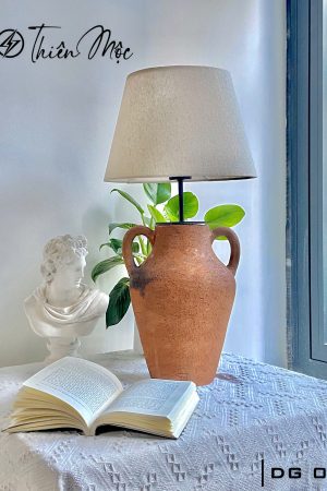 Đèn bàn gốm thủ công – Trang trí mộc mạc, độc bản từ thiên nhiên DG03