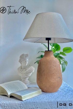 Đèn bàn gốm thủ công – Trang trí mộc mạc, độc bản từ thiên nhiên DG04