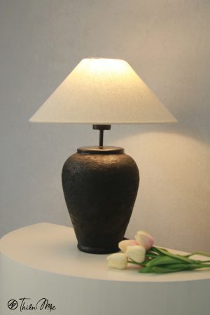Đèn bàn gốm thủ công – Trang trí mộc mạc, độc bản từ thiên nhiên DG08